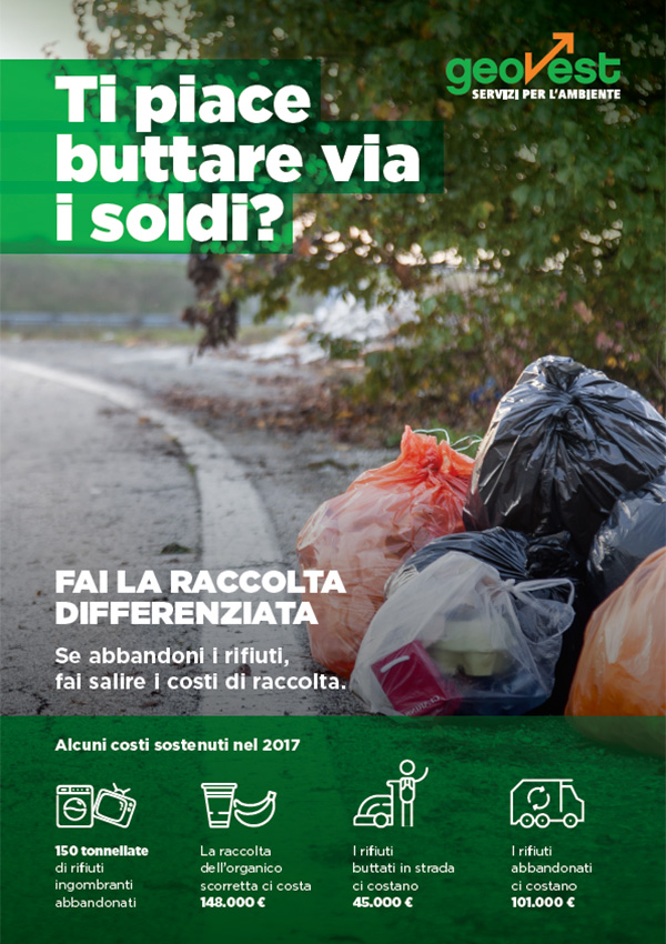 Ti piace buttare via i soldi - campagna Geovest Locandina 2